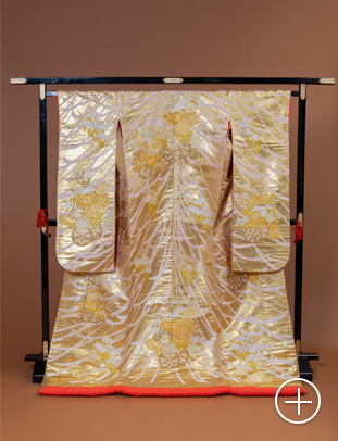 C-35 色打掛 ゴールド 躍花菖蒲
