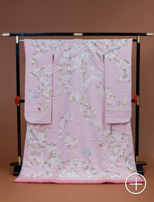 C-14 色打掛 パステルピンク桜鴛鴦