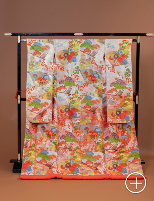 C-25 色打掛 白・赤 七種末廣