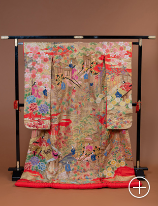 C-19 色打掛 ゴールド 相良刺繍源氏物語